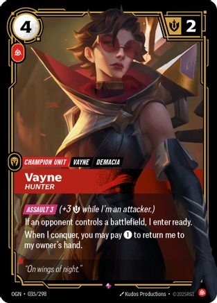 Vayne - Hunter (035/298) - Origins Foil | Grognard Games