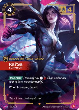 Kai'Sa - Survivor (039/298) - Origins Foil | Grognard Games