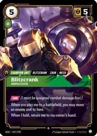 Blitzcrank - Impassive (067/298) - Origins Foil | Grognard Games