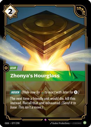 Zhonya's Hourglass (077/298) - Origins Foil | Grognard Games