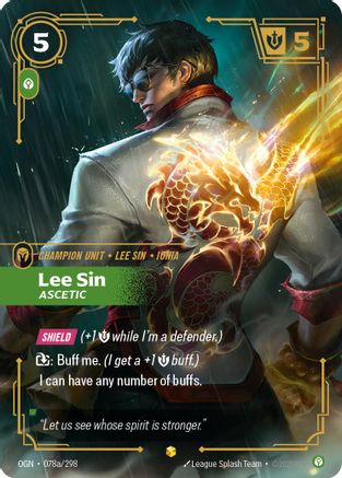 Lee Sin - Ascetic (Alternate Art) (078a/298) - Origins Foil | Grognard Games