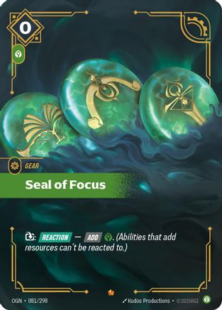 Seal of Focus (081/298) - Origins Foil | Grognard Games