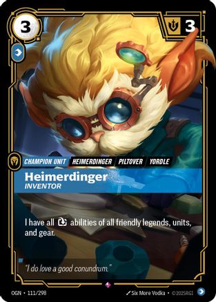 Heimerdinger - Inventor (111/298) - Origins Foil | Grognard Games