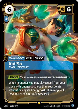 Kai'Sa - Evolutionary (Alternate Art) (112a/298) - Origins Foil | Grognard Games