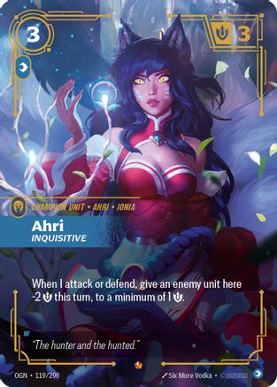 Ahri - Inquisitive (119/298) - Origins Foil | Grognard Games