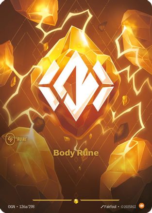 Body Rune (Alternate Art) (126a/298) - Origins Foil | Grognard Games