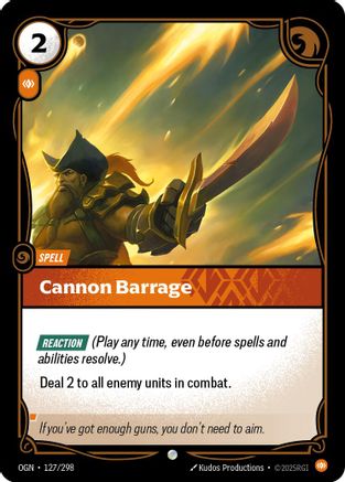 Cannon Barrage (127/298) - Origins | Grognard Games