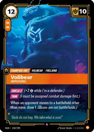 Volibear - Imposing (158/298) - Origins Foil | Grognard Games