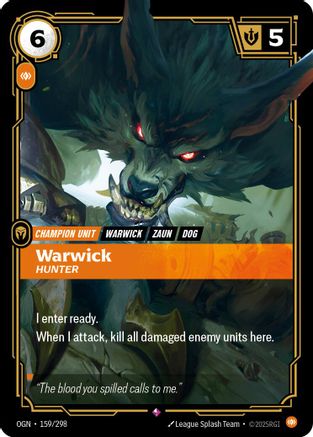 Warwick - Hunter (159/298) - Origins Foil | Grognard Games