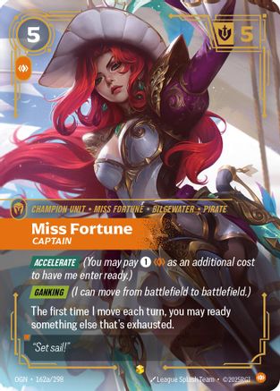 Miss Fortune - Captain (Alternate Art) (162a/298) - Origins Foil | Grognard Games