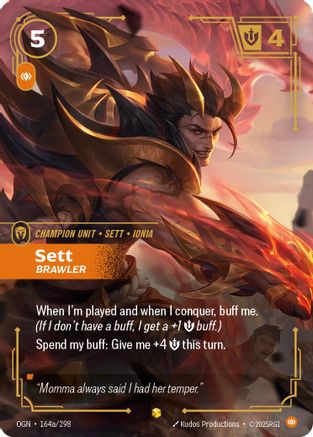 Sett - Brawler (Alternate Art) (164a/298) - Origins Foil | Grognard Games