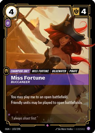Miss Fortune - Buccaneer (193/298) - Origins Foil | Grognard Games