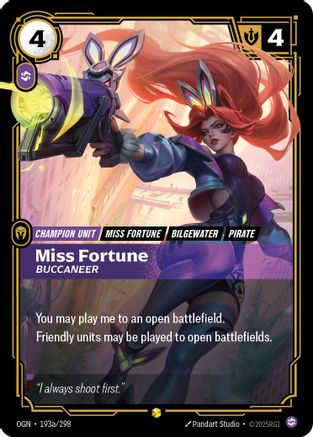 Miss Fortune - Buccaneer (Alternate Art) (193a/298) - Origins Foil | Grognard Games