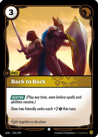 Back to Back (206/298) - Origins Foil | Grognard Games