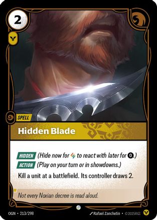 Hidden Blade (213/298) - Origins | Grognard Games