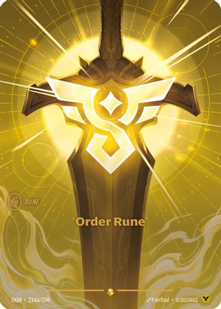Order Rune (Alternate Art) (214a/298) - Origins Foil | Grognard Games