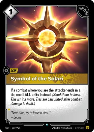 Symbol of the Solari (227/298) - Origins Foil | Grognard Games