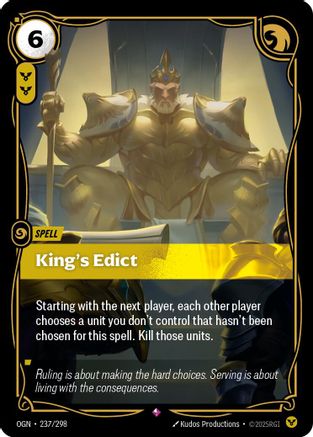 King's Edict (237/298) - Origins Foil | Grognard Games