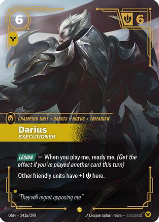 Darius - Executioner (Alternate Art) (243a/298) - Origins Foil | Grognard Games