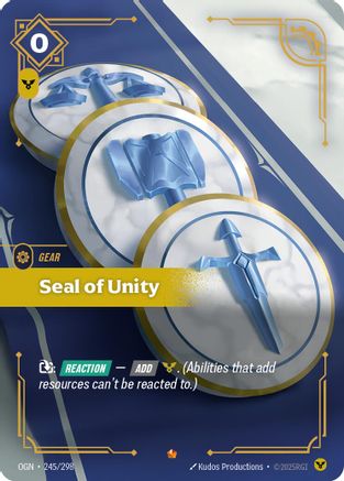 Seal of Unity (245/298) - Origins Foil | Grognard Games