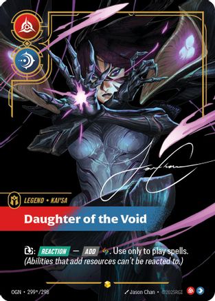 Kai'Sa - Daughter of the Void (Signature) (299*/298) - Origins Foil | Grognard Games