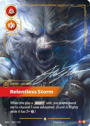 Volibear - Relentless Storm (Signature) (300*/298) - Origins Foil | Grognard Games