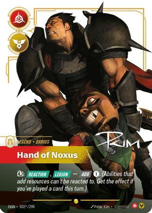 Darius - Hand of Noxus (Signature) (302*/298) - Origins Foil | Grognard Games