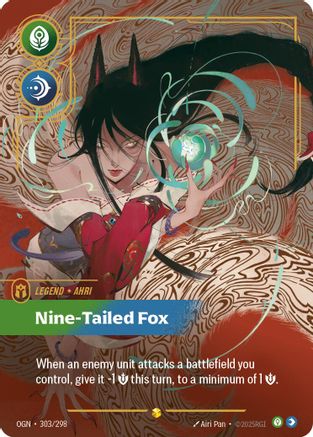 Ahri - Nine-Tailed Fox (Showcase) (303/298) - Origins Foil | Grognard Games