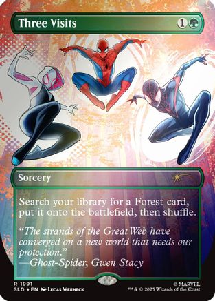 Three Visits (Rainbow Foil) (SLD-1991) - Secret Lair Drop Series Foil | Grognard Games