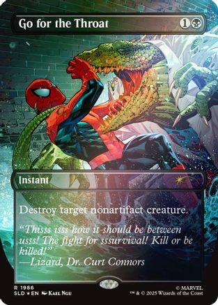 Go for the Throat (Rainbow Foil) (SLD-1986) - Secret Lair Drop Series Foil | Grognard Games