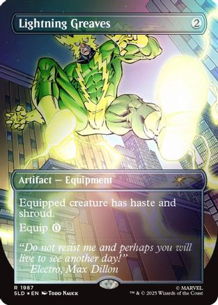 Lightning Greaves (1987) (Rainbow Foil) (SLD-1987) - Secret Lair Drop Series Foil | Grognard Games