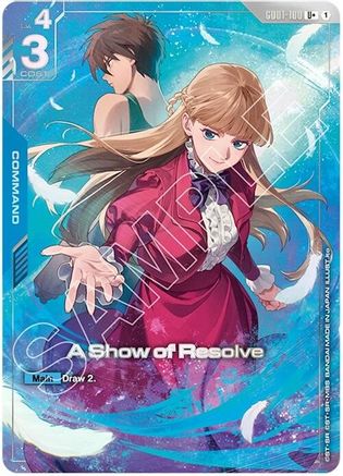 A Show of Resolve (U+) (PB01) - Gundam Promotional Cards (GD01-100) Holofoil | Grognard Games