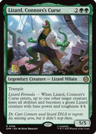 Lizard, Connors's Curse (PRE-106) - Prerelease Cards Foil | Grognard Games