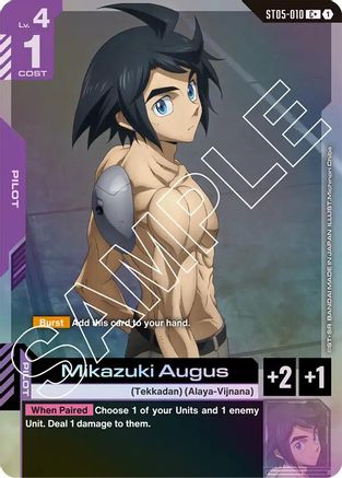 Mikazuki Augus (C+) - Starter Deck 05 Iron Bloom (ST05-010) Holofoil | Grognard Games
