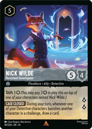 Nick Wilde - Persistent Investigator (187/204) - Whispers in the Well | Grognard Games