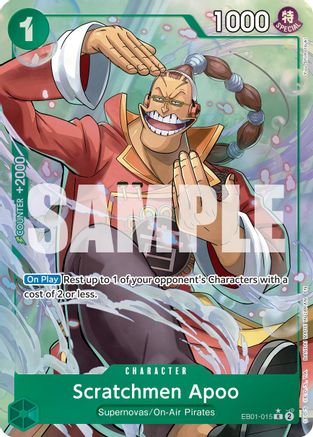 Scratchmen Apoo - EB01-015 (Alternate Art) (EB01-015) - Premium Booster -The Best- Vol. 2 Foil | Grognard Games