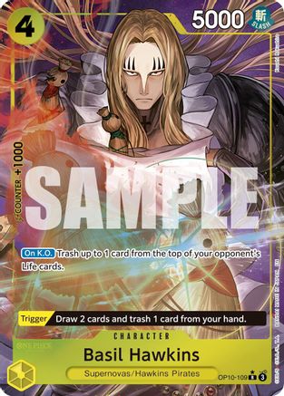 Basil Hawkins - OP10-109 (Alternate Art) (OP10-109) - Premium Booster -The Best- Vol. 2 Foil | Grognard Games