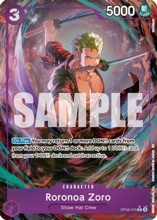 Roronoa Zoro - OP09-076 (Alternate Art) (OP09-076) - Premium Booster -The Best- Vol. 2 Foil | Grognard Games