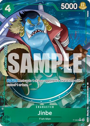 Jinbe - P-063 (Alternate Art) (P-063) - Premium Booster -The Best- Vol. 2 Foil | Grognard Games