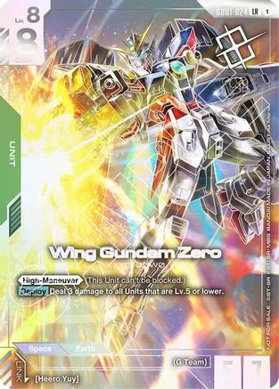 Wing Gundam Zero (Championship Winner Card 01) - Gundam Promotional Cards (GD01-024) Holofoil