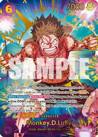 Monkey.D.Luffy - EB02-061 (SP) (EB02-061) - Premium Booster -The Best- Vol. 2 Foil | Grognard Games