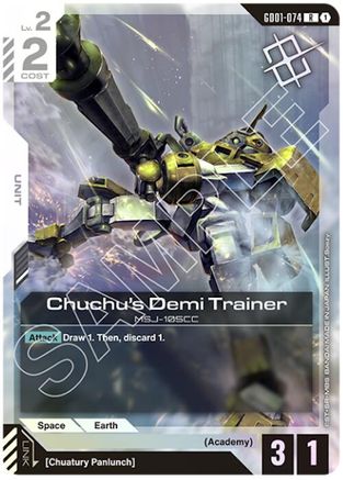 Chuchu's Demi Trainer (Judge Pack 01) - Gundam Promotional Cards (GD01-074) Holofoil