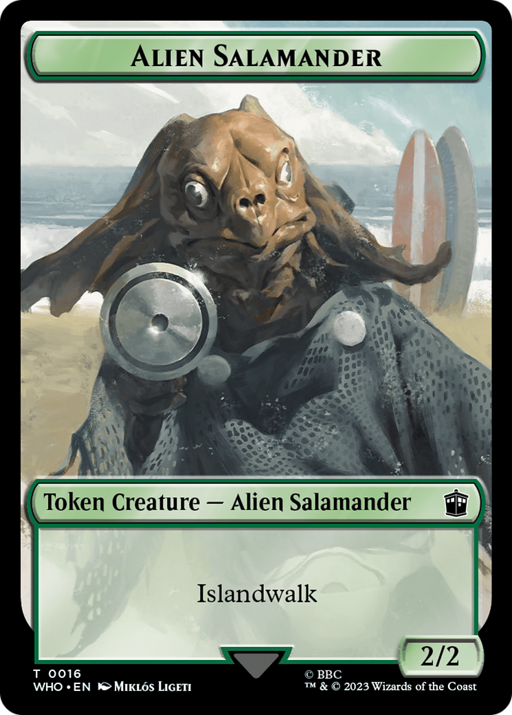 Alien Rhino // Alien Salamander Double-Sided Token [Doctor Who Tokens] | Grognard Games