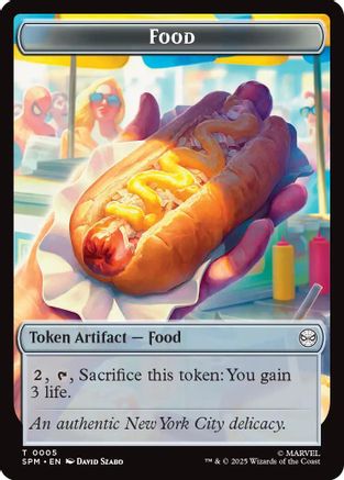 Food // Robot Double-Sided Token (SPM-5 // 6) - Marvel's Spider-Man Foil | Grognard Games