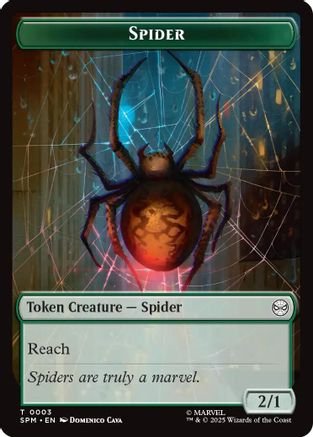 Spider // Food Double-Sided Token (SPM-3 // 5) - Marvel's Spider-Man | Grognard Games