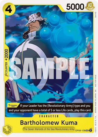 Bartholomew Kuma (Tournament Pack 2025 Vol. 4) (OP09-108) - One Piece Promotion Cards | Grognard Games