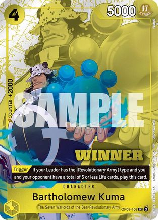 Bartholomew Kuma (Winner Pack 2025 Vol. 4) (OP09-108) - One Piece Promotion Cards Foil | Grognard Games