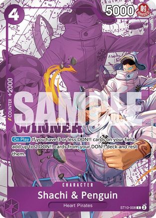 Shachi & Penguin (Winner Pack 2025 Vol. 4) (ST10-008) - One Piece Promotion Cards Foil | Grognard Games
