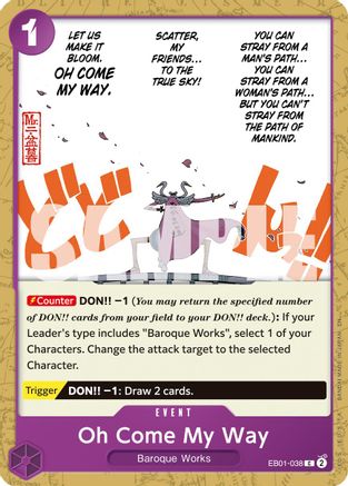 Oh Come My Way (Reprint) (EB01-038) - Premium Booster -The Best- Vol. 2 | Grognard Games