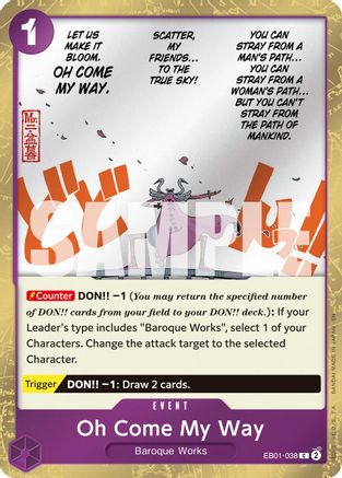 Oh Come My Way (Pirate Foil) (EB01-038) - Premium Booster -The Best- Vol. 2 Foil | Grognard Games